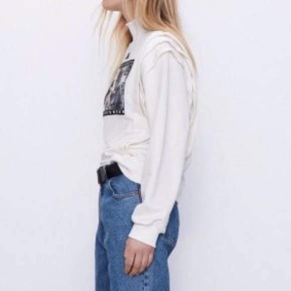 NEW Zara Star Wars Leia Han Solo Mock Neck Sweatshirt Small - Picture 7 of 17